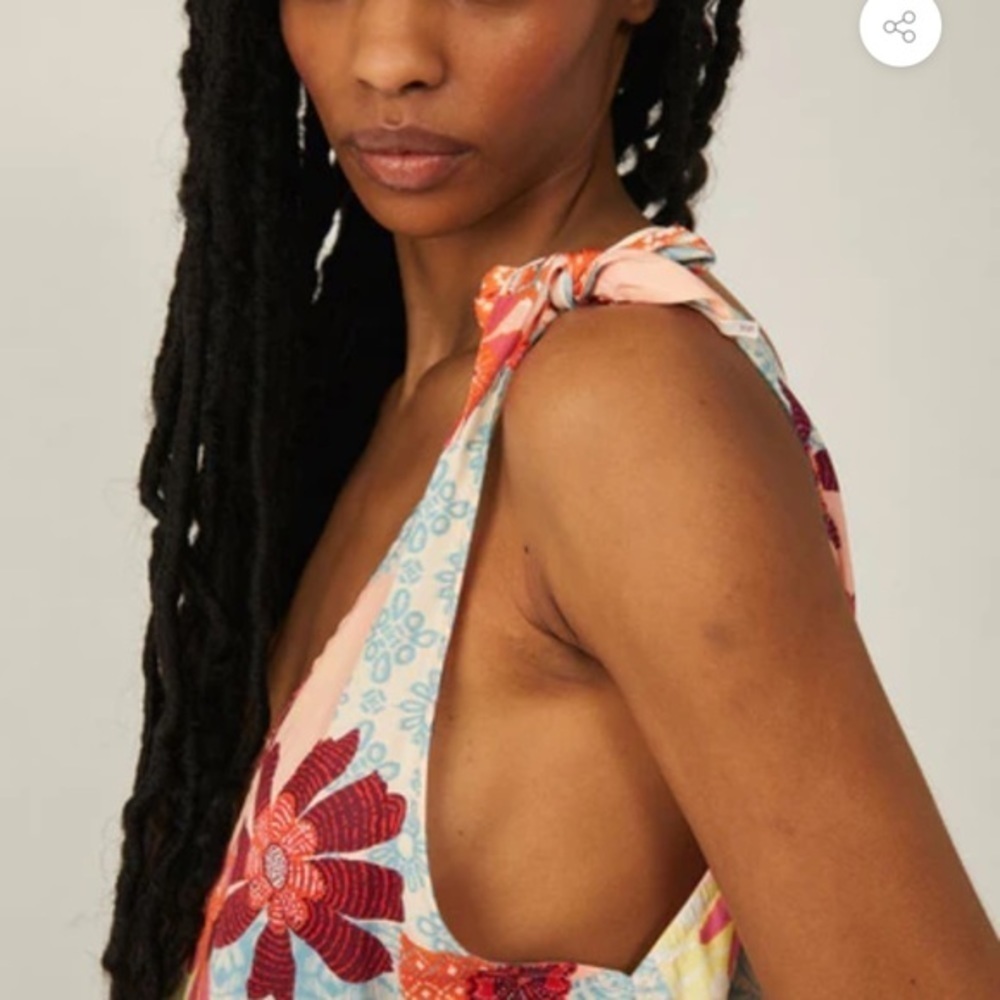 Free people tied to you tank top. Color is tropical combo. - Picture 3 of 7